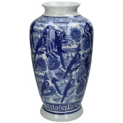 JK Home Décor - Βάζο Chinoiserie Πορσελάνη 16x16x31cm 7674 