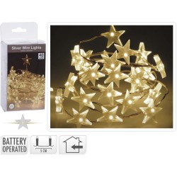 JK Home Décor - Λαμπάκια Μπαταρίας Αστεράκια 40LED 524257