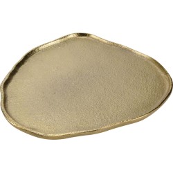JK Home Décor - Δίσκος Αλουμινίου Χρυσό 22x20cm 631389
