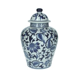 JK Home Décor - Βάζο Πορσελάνη Με Καπάκι 16x16x26cm 4845