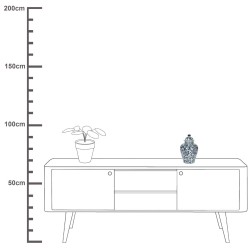 JK Home Décor - Βάζο Πορσελάνη Με Καπάκι 16x16x26cm 4845