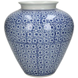 JK Home Décor - Βάζο Chinoiserie Πορσελάνη 18x18x20cm 4359
