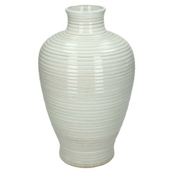 JK Home Décor - Βάζο Πέτρινο Λευκό 18x18x30cm 4864