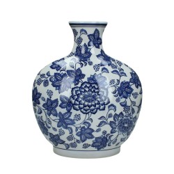 JK Home Décor - Βάζο Chinoiserie Μπλε 26x12x32cm 8152 