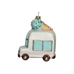 JK Home Décor - Στολίδι Icecream Van Γυάλινο 14.4cm 6107