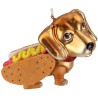 JK Home Décor - Στολίδι Hot-Dog Γυάλινο 14cm 6556