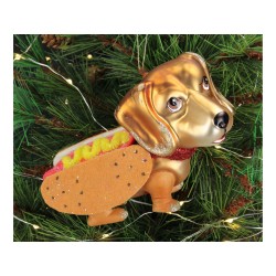 JK Home Décor - Στολίδι Hot-Dog Γυάλινο 14cm 6556