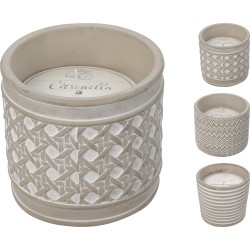 JK Home Décor - Κερί Σε Stone 12x9cm 3Σxδ 514842 ( 1 τμχ )