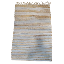 Χαλί βαμβάκι/γιούτα γαλάζιο/μπεζ 60χ90εκ JK Home Decoration 926623B