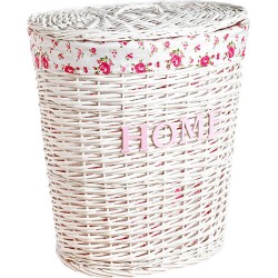 JK Home Décor - Καλάθι Απλύτων Οβάλ Λευκό 45x60-38x48cm S/2 48635