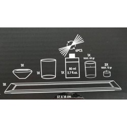Αρωματικό χώρου 80 ml με κεριά σε ξύλινο δίσκο 37x14εκ σετ/5 μαύρο (Amber Wood) JK Home Decoration 999918-1