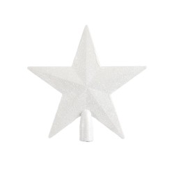 JK Home Décor - Κορυφή Πλαστική με Glitter Λευκή 20εκ 47735