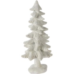 JK Home Décor - Δέντρο Χριστουγέννων Πολυρεζίν Λευκό 19cm 803731 