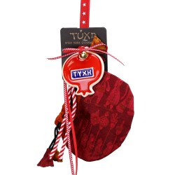 Γούρι κεραμικό πολύχρωμο κρεμαστό "Ρόδι-Τύχη" σε πουγκί SYNCHRONIA LU21000A