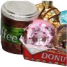 JK Home Décor - Στολίδι Donuts & Coffee Γυάλινο 12cm 7316