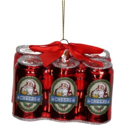 JK Home Décor - Στολίδι Beer Γυάλινο Κόκκινο 8.9cm 7319