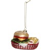 JK Home Décor - Στολίδι Hamburger & Fries Γυάλινο 10.2cm 7761