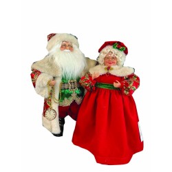 JK Home Décor - Ζευγάρι Άγιος Βασίλης Κόκκινος S/2 45cm 57394