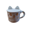 Κούπα πορσελάνης Γάτα λευκή με καπάκι σιλικόνης 10εκ ta-370a