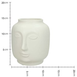 JK Home Décor - Βάζο Shapes Πήλινο Λευκό 14.6x13x14.8cm 1547