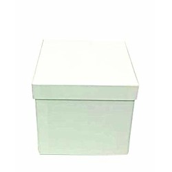 JK Home Décor - Κουτί Χάρτινο Τετράγωνο Λευκό 14x13cm 57597