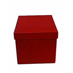 JK Home Décor - Κουτί Χάρτινο Τετράγωνο Κόκκινο 14x13cm 57598