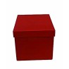 JK Home Décor - Κουτί Χάρτινο Τετράγωνο Κόκκινο 14x13cm 57598