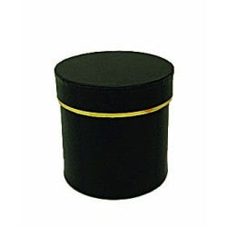 JK Home Décor - Κουτί Χάρτινο Στρογγυλό Μαύρο 10x10cm 57602