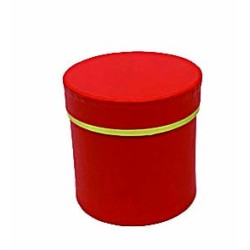 JK Home Décor - Κουτί Χάρτινο Στρογγυλό Κόκκινο 10x10cm 57604