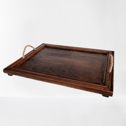 KORRESCRAFT-ΞΥΛΙΝΟΣ ΔΙΣΚΟΣ ΣΕΡΒ. 34X43 ANTIQUE-WALNUT BROWN 236-611-04