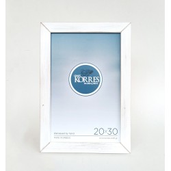 KORRESCRAFT-ΚΟΡΝΙΖΑ ΞΥΛΙΝΗ 20X30 PLAIN SLIM-MARE WHITE 251-105-101