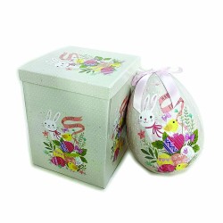 JK Home Décor - Αυγό Ζωάκια με Κουτί Ροζ 20cm 57646