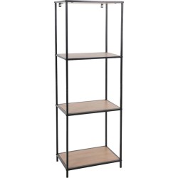 JK Home Décor - Ραφιέρα από Μέταλλο & Ξύλο 45x30x130cm 405591