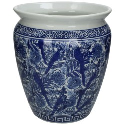 JΚ Home Décor - Κασπώ Chinoiserie Πορσελάνη 24.5x24.5x28.2cm