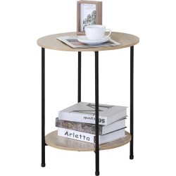 JK Home Decor - ΒΟΗΘΗΤΙΚΟ ΤΡΑΠΕΖΙ ΑΠΌ ΜΕΛΑΜΙΝΗ ΚΑΙ ΜΕΤΑΛΛΟ 45x56.8cm 57877