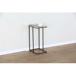 JK Home Decor - ΒΟΗΘΗΤΙΚΟ ΤΡΑΠΕΖΙ ΜΕΛΑΜΙΝΗ ΚΑΙ ΜΕΤΑΛΛΟ 40X30X66cm 57882
